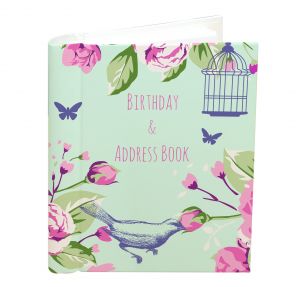 Address and Birthday Book -  Pink Flowers