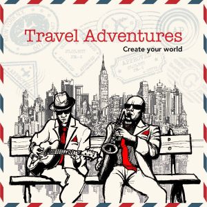 Colouring In Book-Travel Adventures